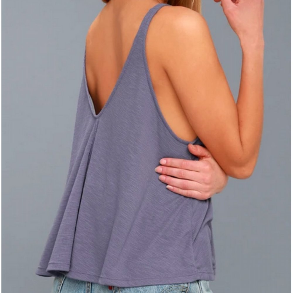 FP Periwinkle Blue Ribbed Tank - Picture 2 of 4
